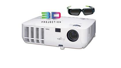 Pack Proyector 3D Nec con gafas 3D (NEC/SVGA 800x600)